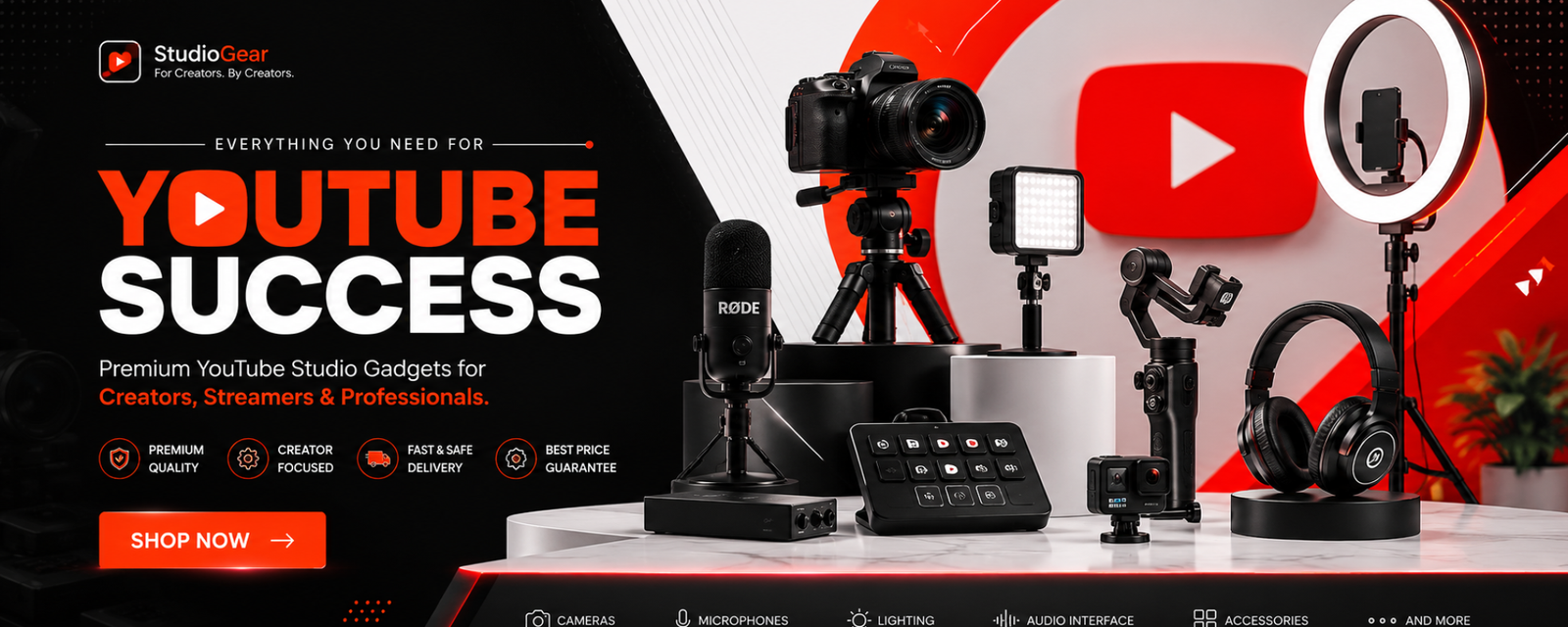 eCommerce hero banner for a gadget